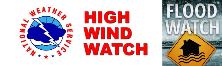 Gusts Up to 55 MPH Forecast as High Wind Watch & Flood Watch Take Effect Tomorrow