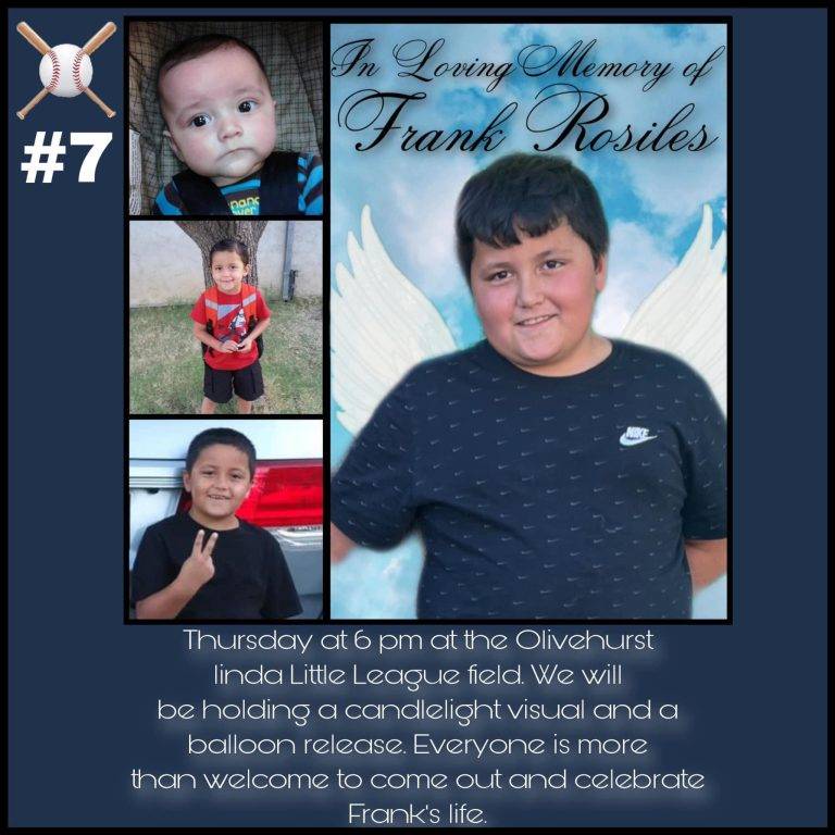 Remembrance Event This Evening for Frankie Rosiles