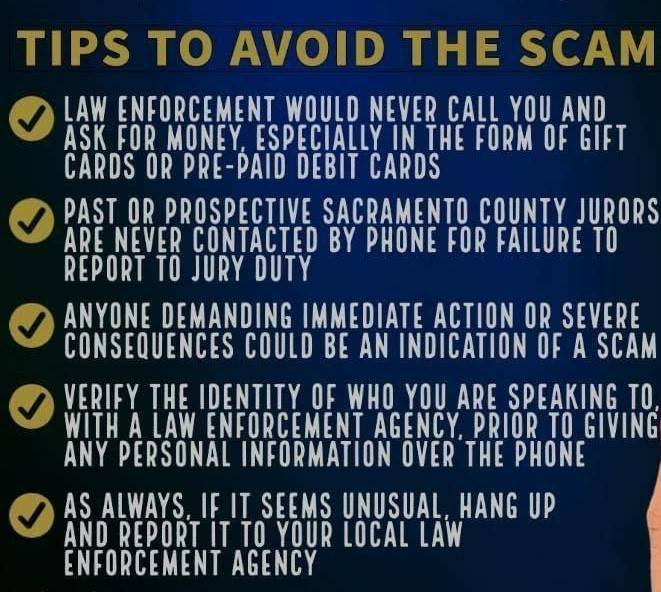 Sutter County Sheriff’s office Warns of Phone Scam