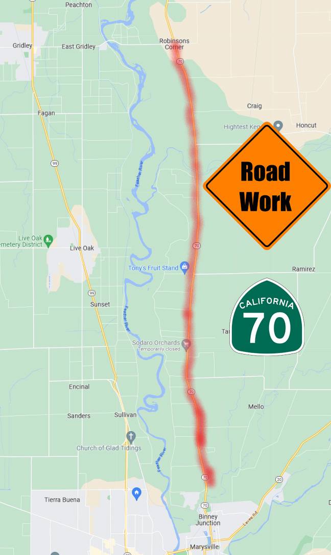 Major Work Resumes on HWY 70 North of Marysville