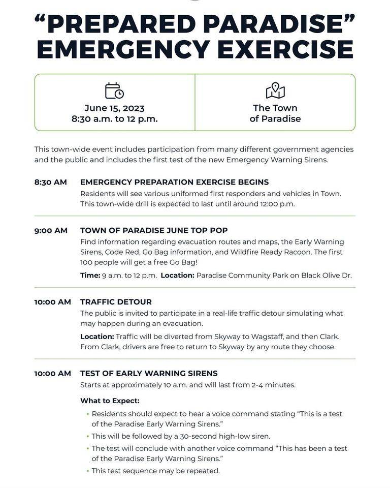 New Early Warning System in Paradise to be Tested Tomorrow