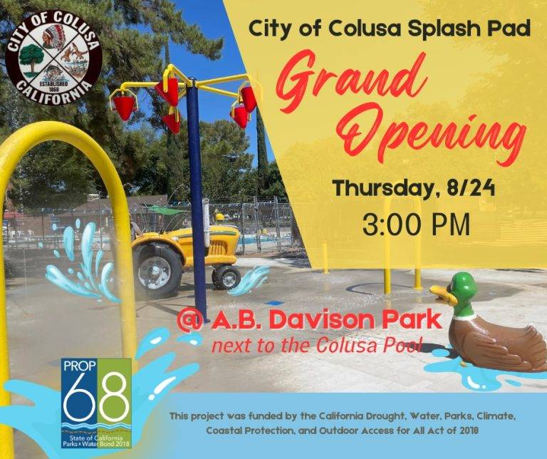 New Splash Pad Opens in Colusa Today