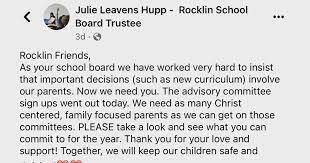 Rocklin School Board President Facing Backlash For ‘Christ-Centered’ Comments