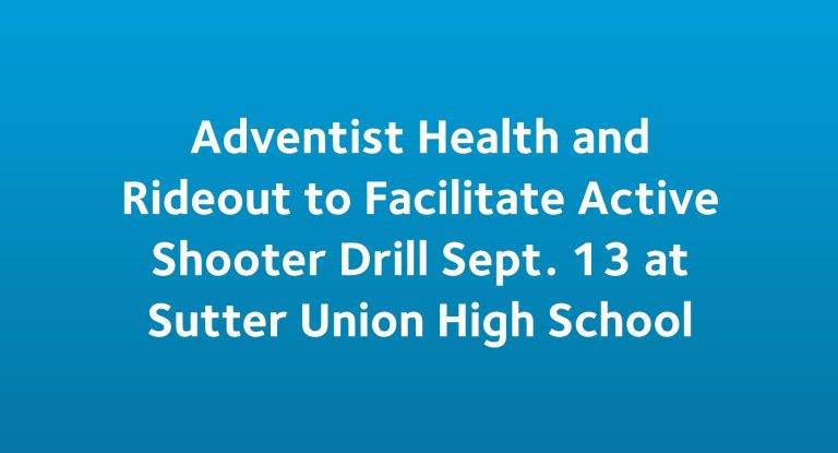 Active Shooter Drill Today at Sutter Union High School