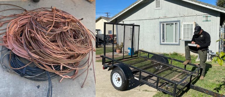 Stolen Sutter County Copper Wire Tracked to Rio Linda