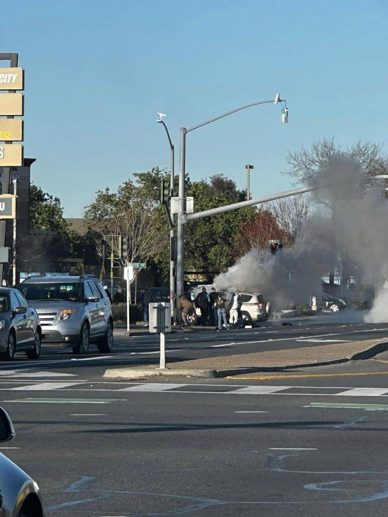 Female Passenger Killed in Yuba City Solo-Vehicle Collision and Fire