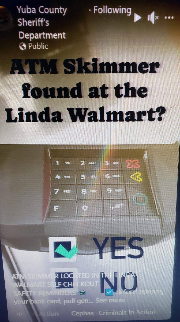 Card Skimmer Found at the Linda Walmart