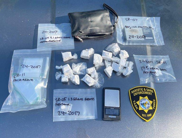 Fentanyl and Meth Seized in Sutter County, Two Arrested