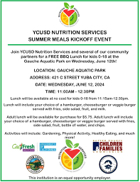 YCUSD Summer Meals for Students Begins Monday