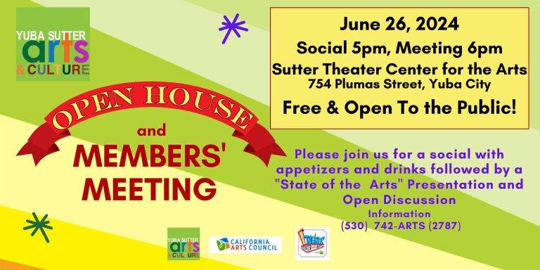 Public Invited to Yuba Sutter Arts & Culture Open Meeting Tomorrow