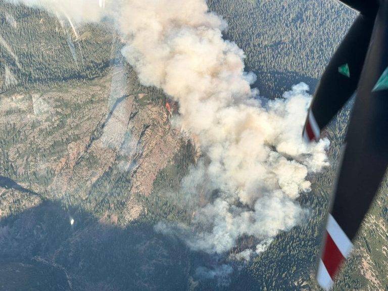 Vegetation Fire Rages in Tahoe National Forest