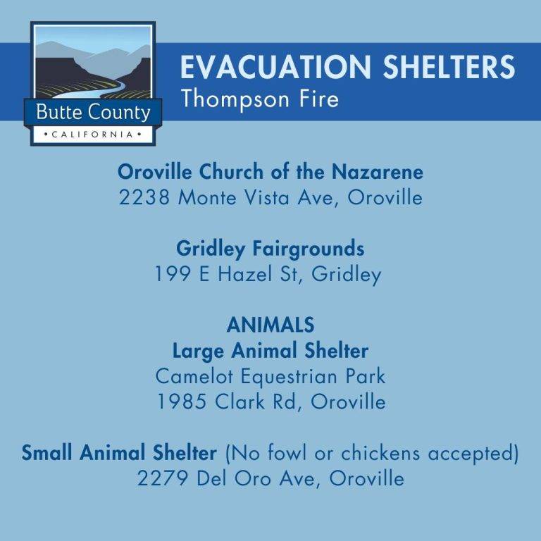 Thompson Fire Evacuations Ordered in Butte, El Dorado Counties