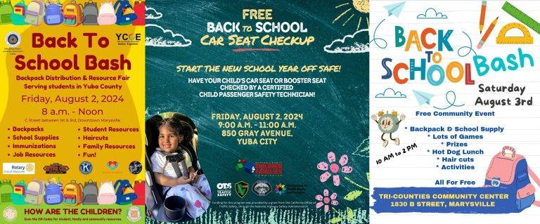 Yuba-Sutter Back to School Events Today & Tomorrow