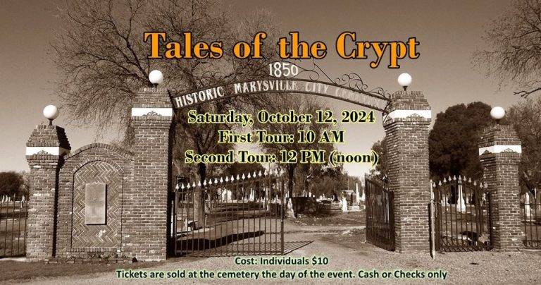 Historic Marysville Cemetery ‘Tales of the Crypt’ Tours Tomorrow