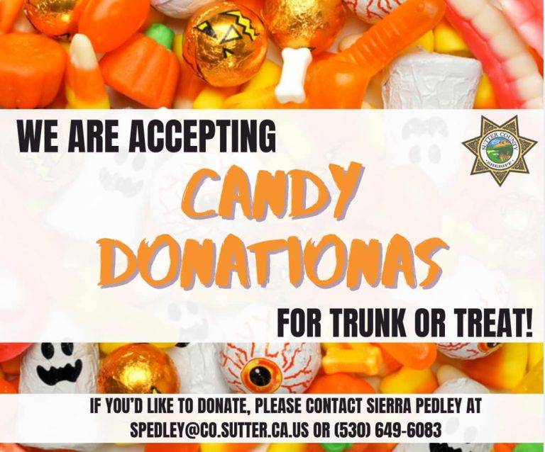 Sutter County Sheriff Needs Candy Donations