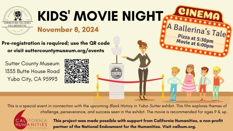 Sutter County Museum Free Kids Movie Tonight