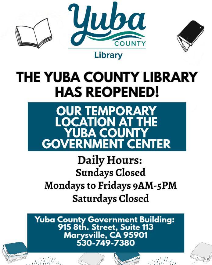 Yuba County Library Reopens Today in Temporary Location